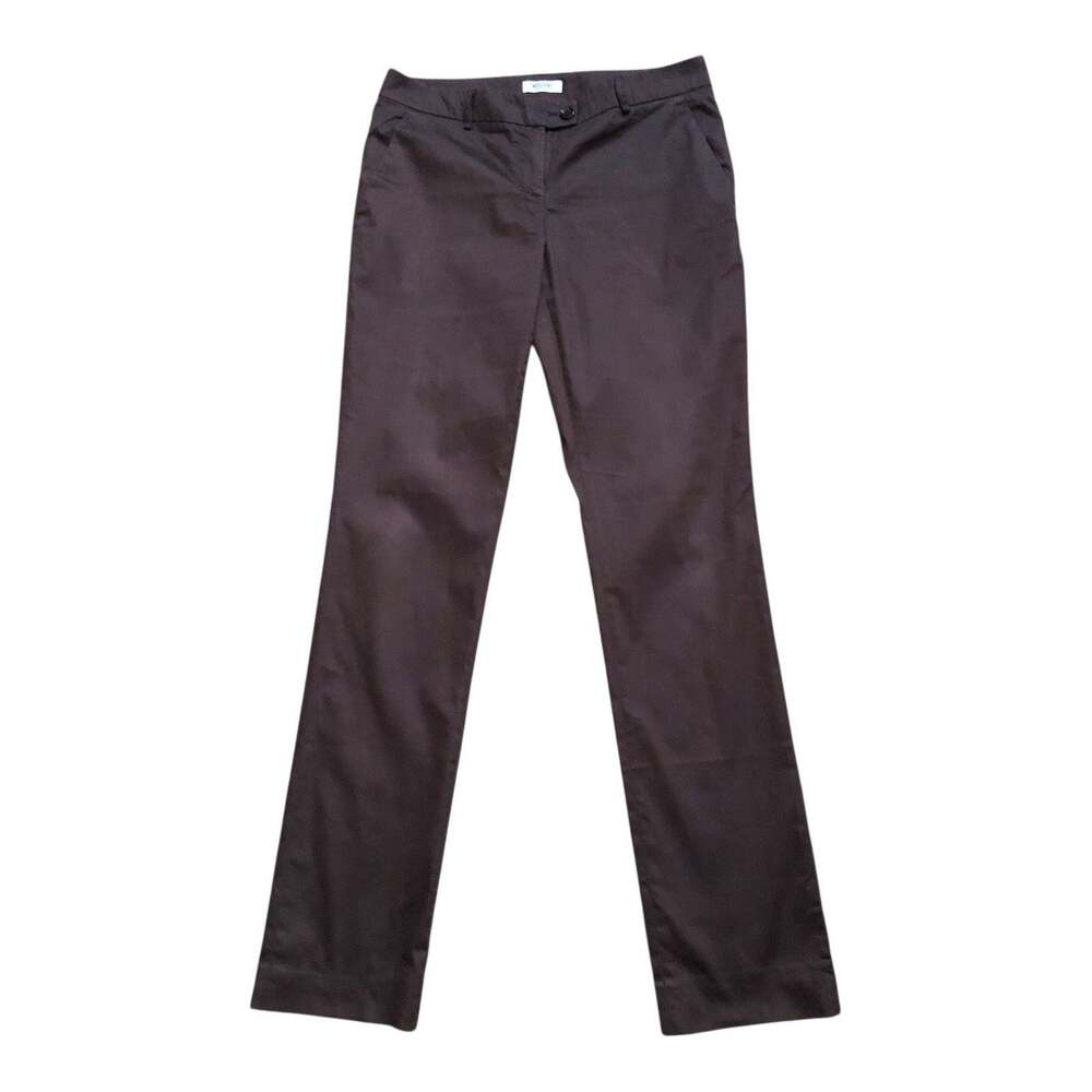 Moschino Cheap and Chic Dress Pants Womens 10 Brown Cotton Blend Straight Leg